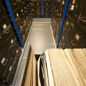 View of the one bay of the Daily Herald Picture Library, National Media Museum.